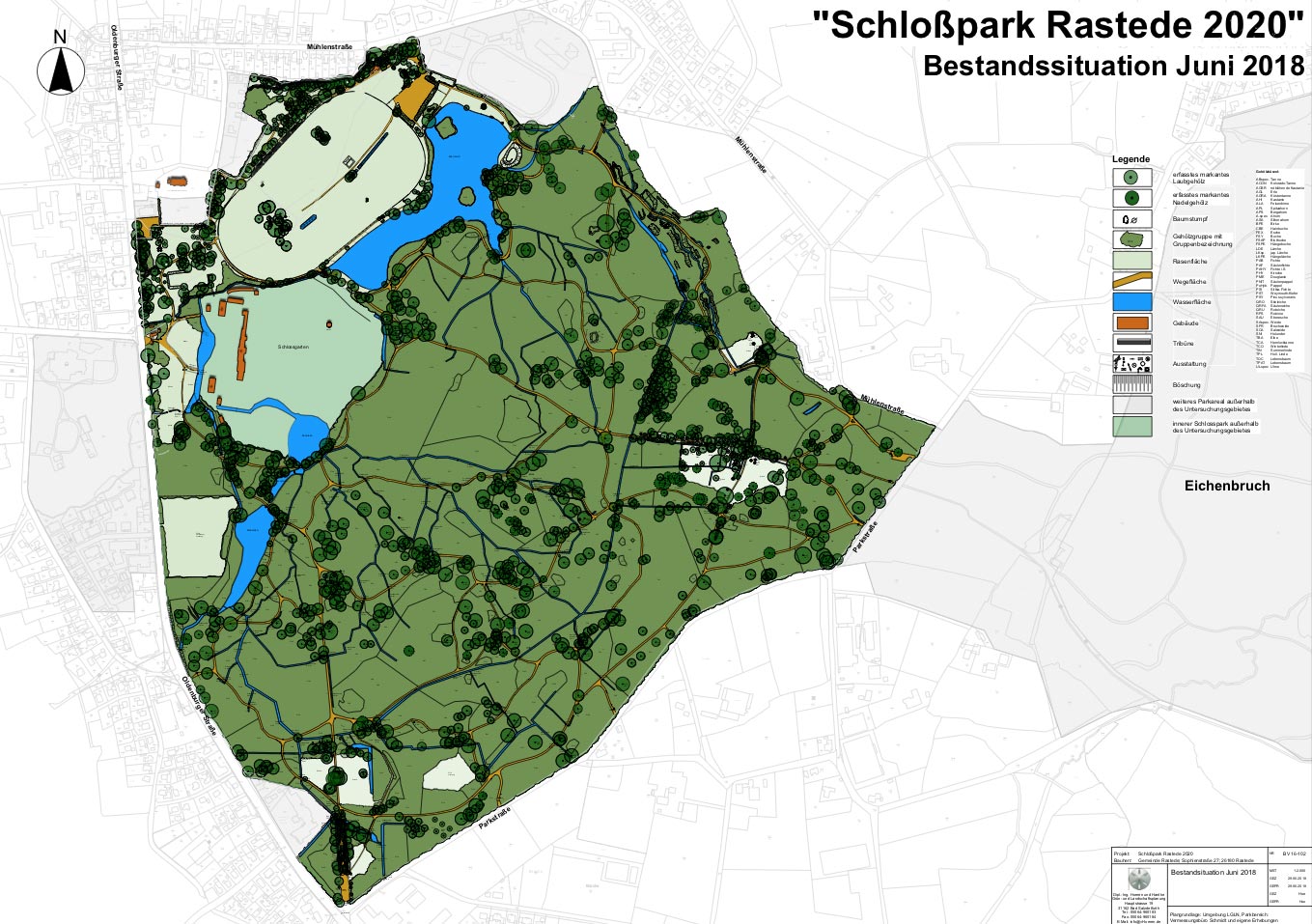 Lageplan Schlosspark Rastede
