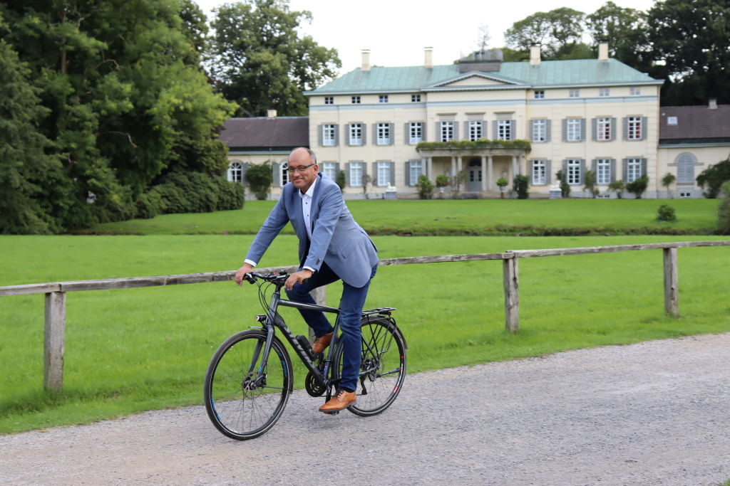 Lars Krause auf dem Fahrrad